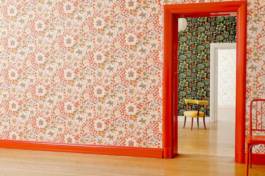 Tapetprov Eldblomman