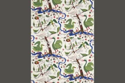 Textil Gröna Fåglar