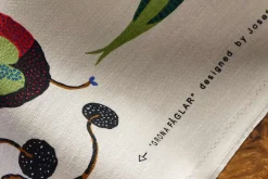 Textil Gröna Fåglar